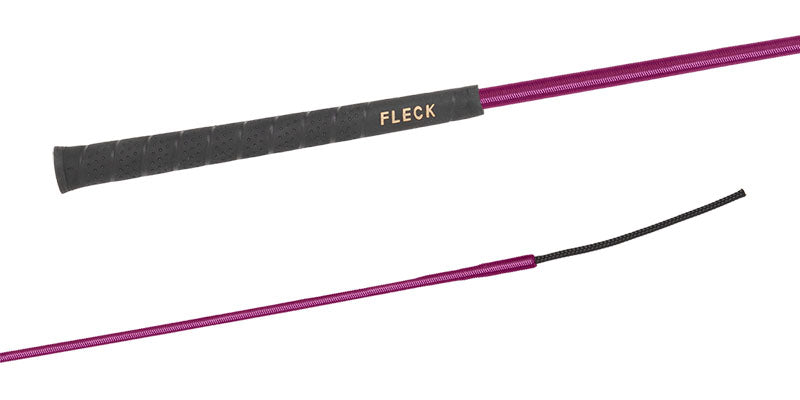 BEIGE dressage whip 100, 110, 120, 140 cm with Fleck handle