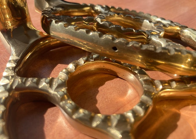 Einzelpaar - B-Ware Portugiesisch barocke Steigbügel Silber oder Goldfarben