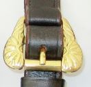 Paire unique d'étrivières baroques, décorées - noir - doré