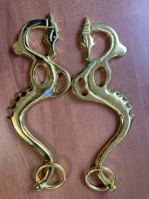 Einzelpaare - B-Ware - Hackamore "Dragon glatt" gold oder silberfarben