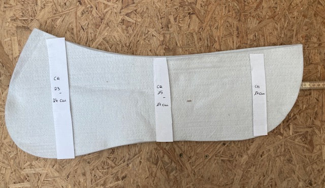Einzelpaare und Einzelstücke Einlagen oder Zuschnitte für Sattelunterlagen oder Pads, verschiedene Formen und Materialien (Kopie)
