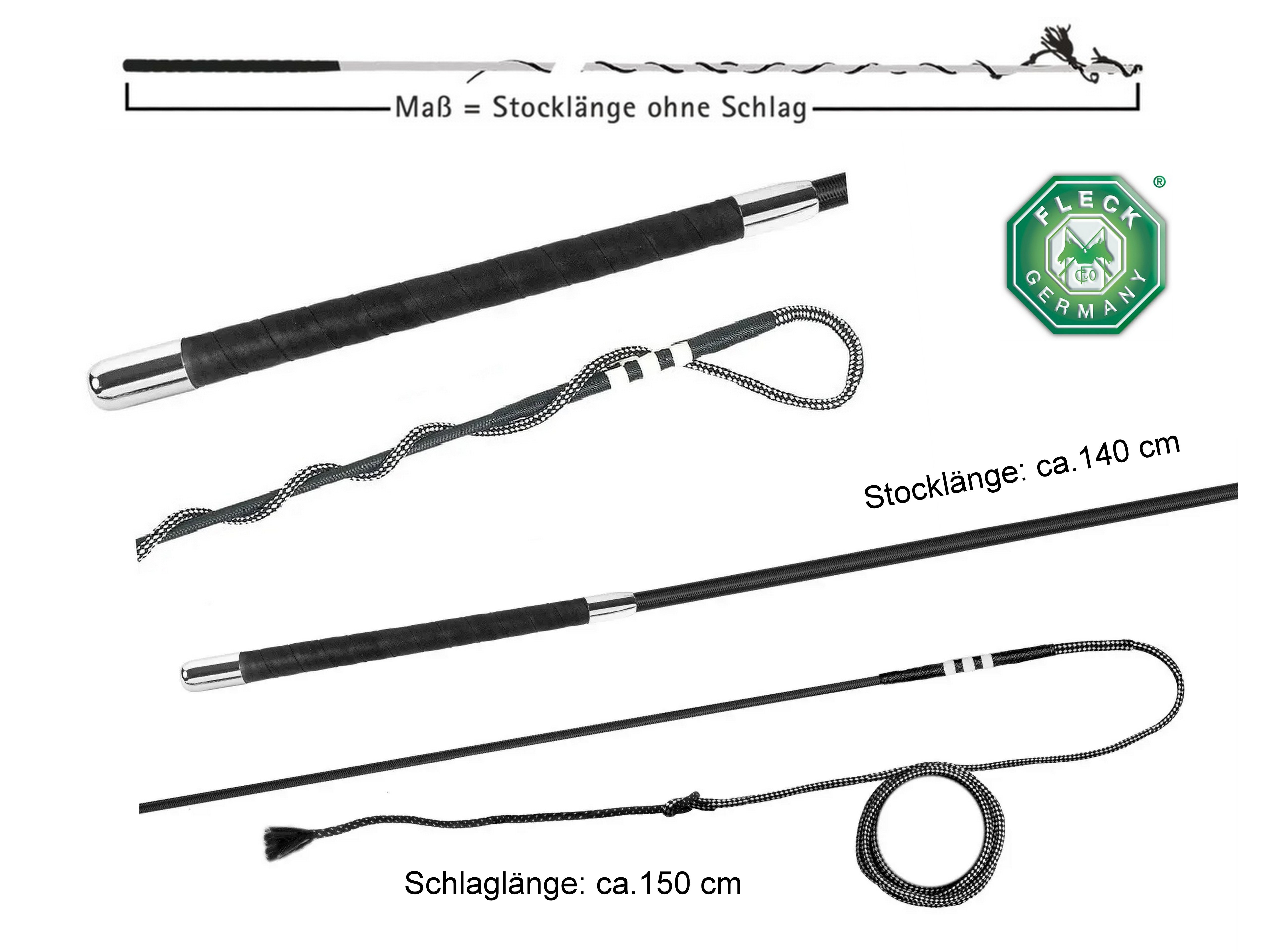 Fleck Longierpeitsche 140cm