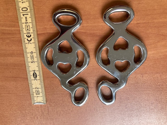 Einzelpaare - B-WARE - Hackamore "Heart" gold - messingfarben, silber oder brüniert