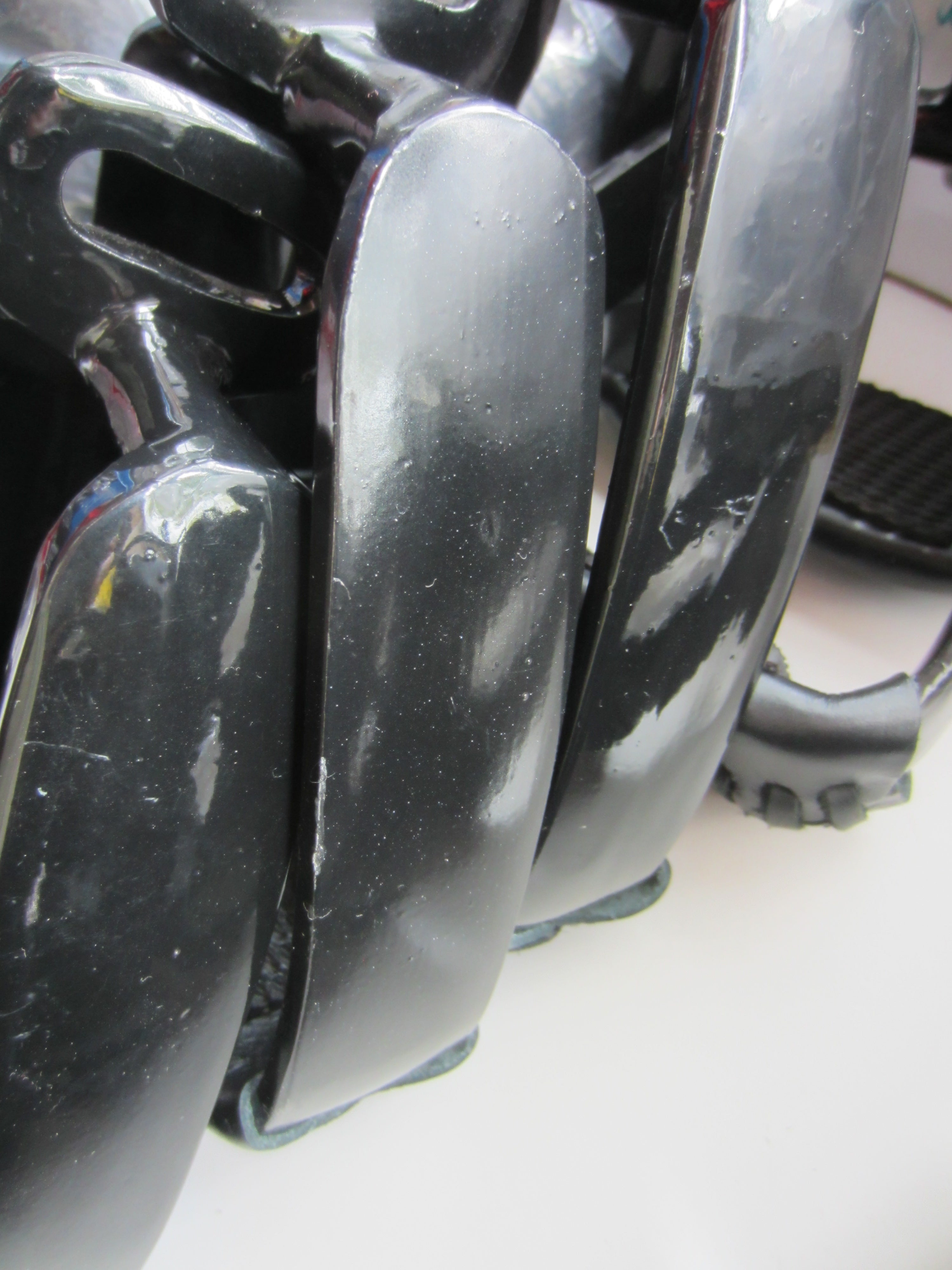 B-stock aluminum stirrups in brown and black - rotated 90°
