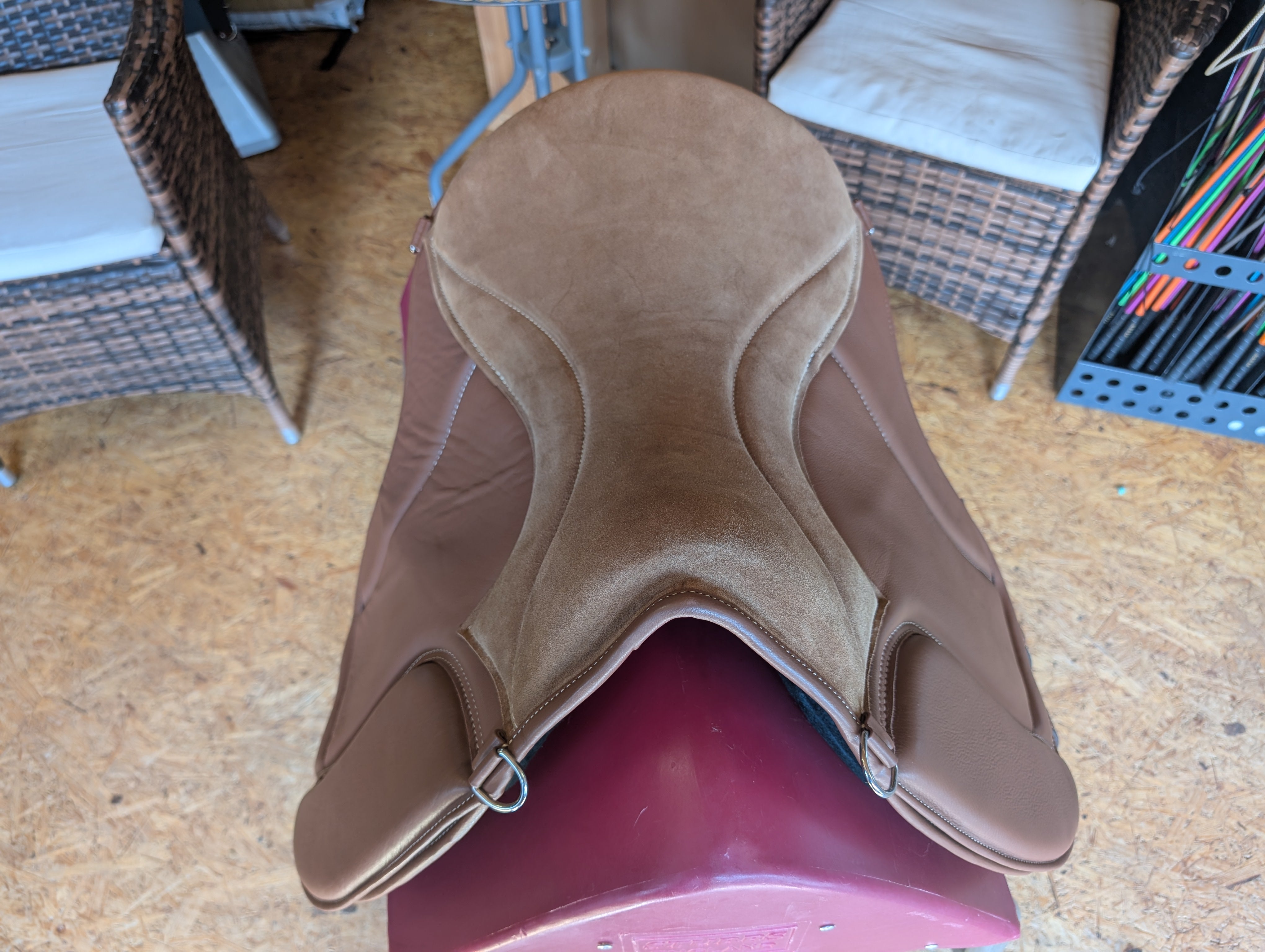 "ALIVIO IMPULSO" NAPPALEDER dressage riding pad - WBS channel - SLIM felt cushion - knee blocks