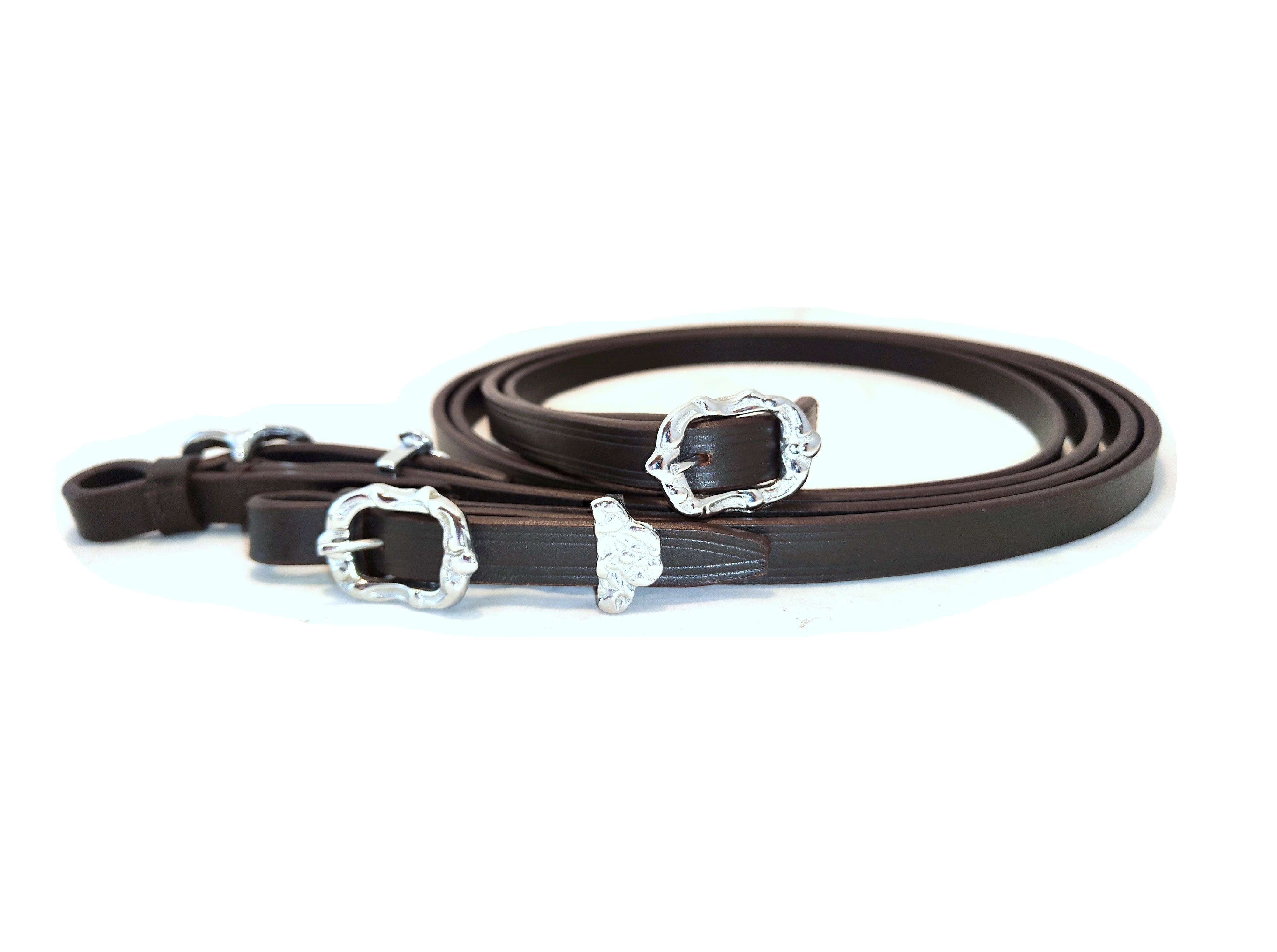 Leather reins, closed, decorated with a medium buckle, Portuguese - Baroque