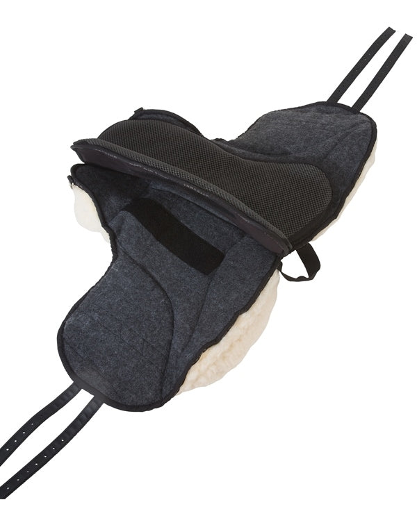 Einzelstück - Barefoot Ride-on-Pad Physio Nature mit Schafwoll-Sitz und Pauschen