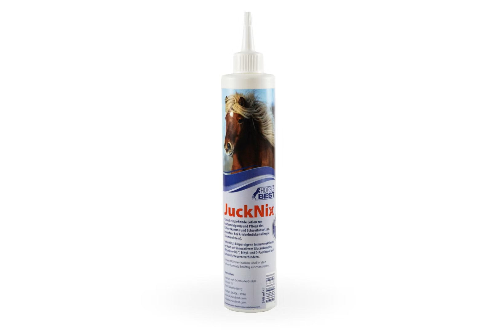 HORSESBEST® JuckNix Lotion, juckreizreduzierende Schweif & Mähnenlotion, Pferd, 340 ml