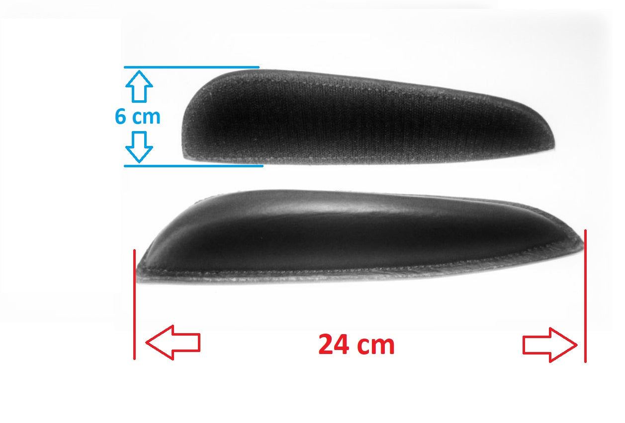 Klettbare Kniepauschen "SLIM" - mit Klett an der Unterseite
