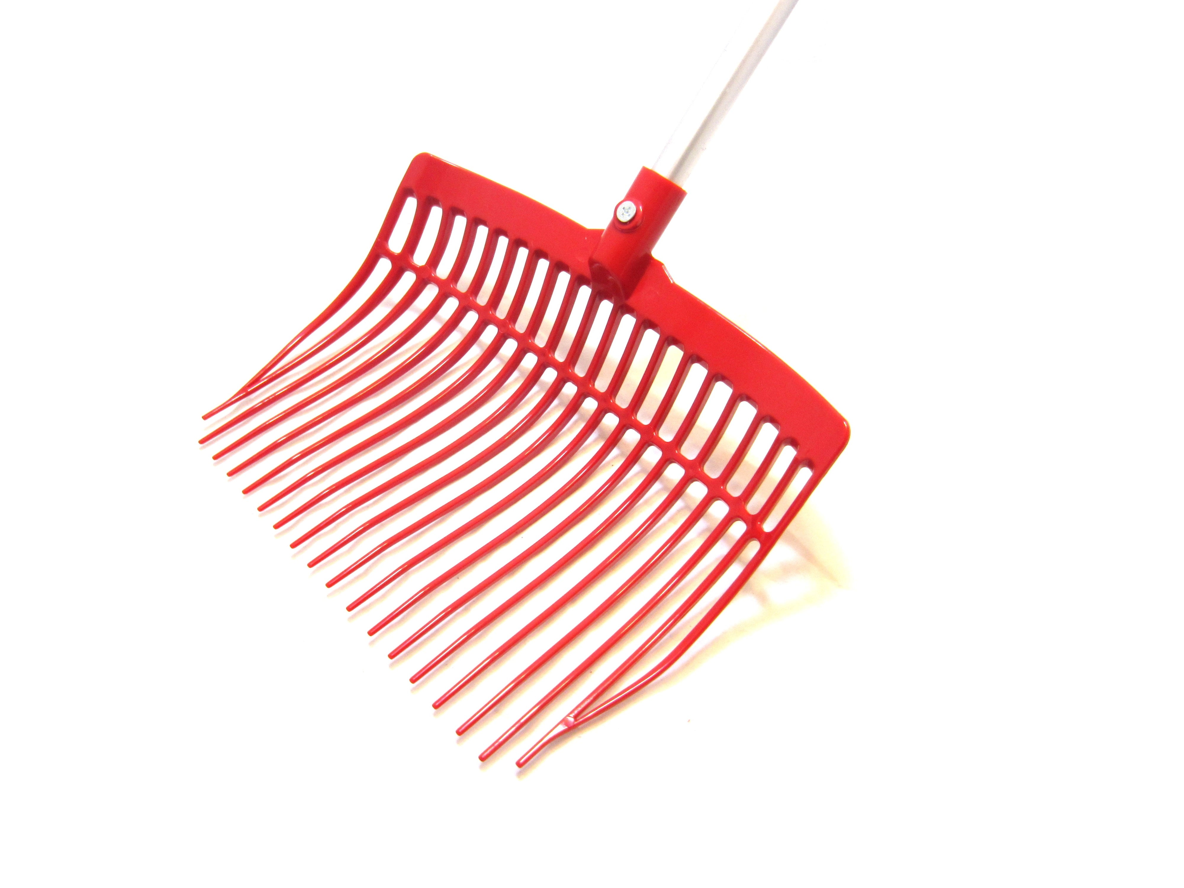 Lightweight pitchfork, Swedish fork, Bollenfork complete with handle in red