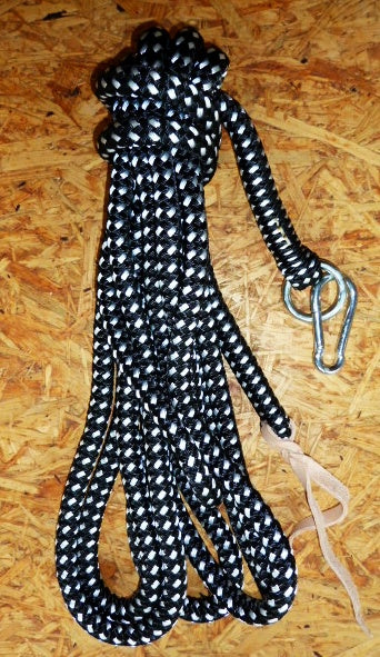 7m schwarz-weiß,Arbeitsseil / Bodenarbeitsseil / Ring Rope