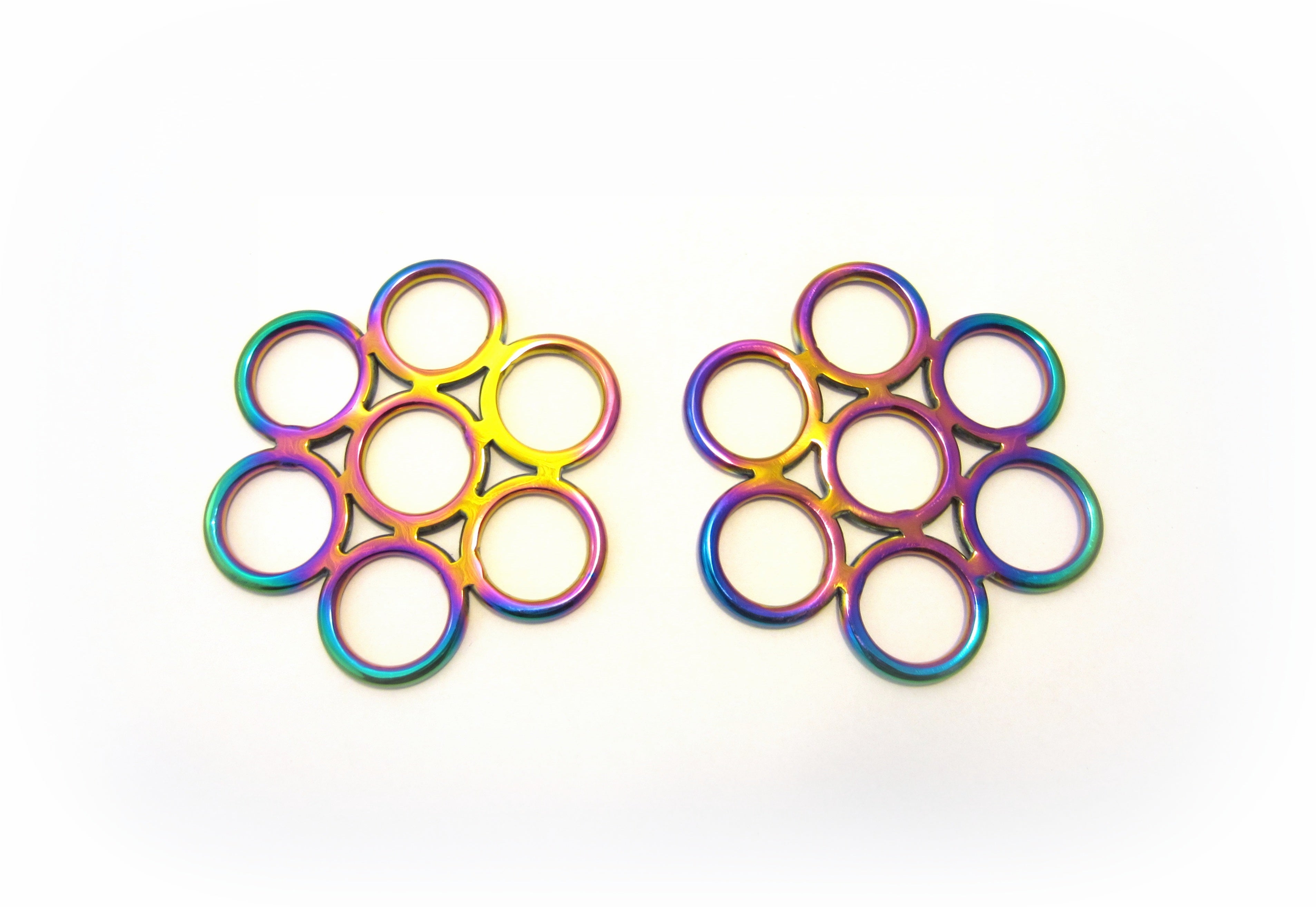 Couleurs arc-en-ciel - bride sans mors Fleur - arc-en-ciel multicolore