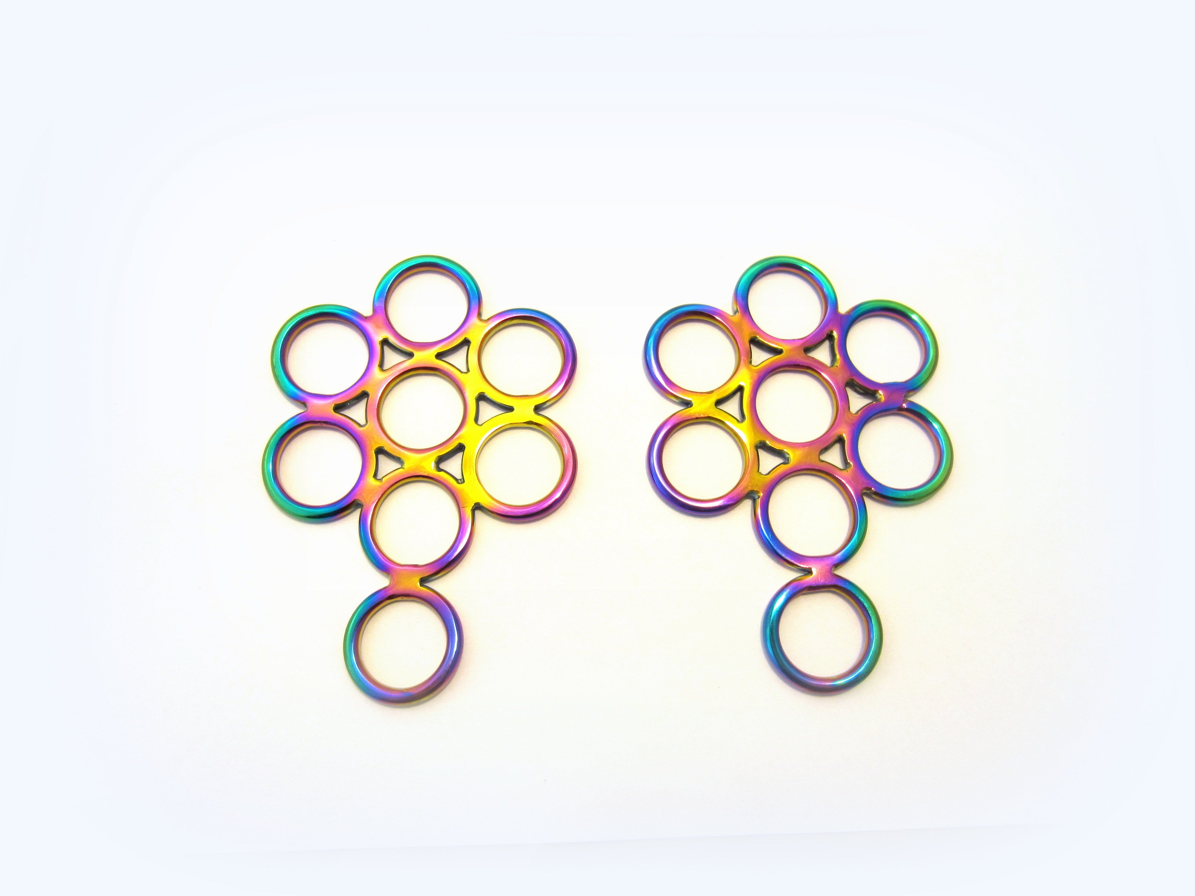 Couleurs arc-en-ciel - bride sans mors Hackamore Flower - arc-en-ciel multicolore