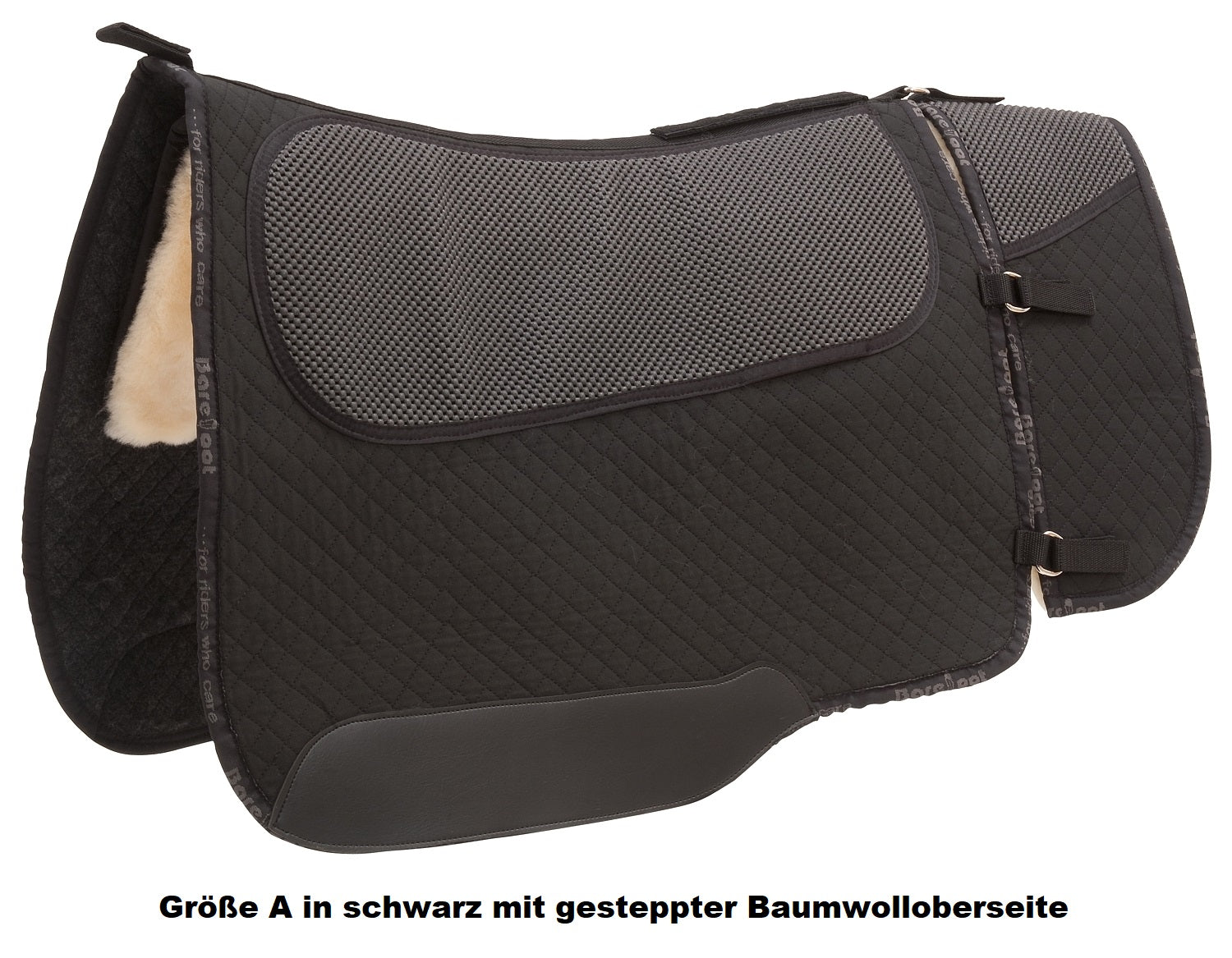 Barefoot Wanderreitpad Physio 2 in 1 Pad für den täglichen Einsatz oder mit Verlängerung für Gepäck
