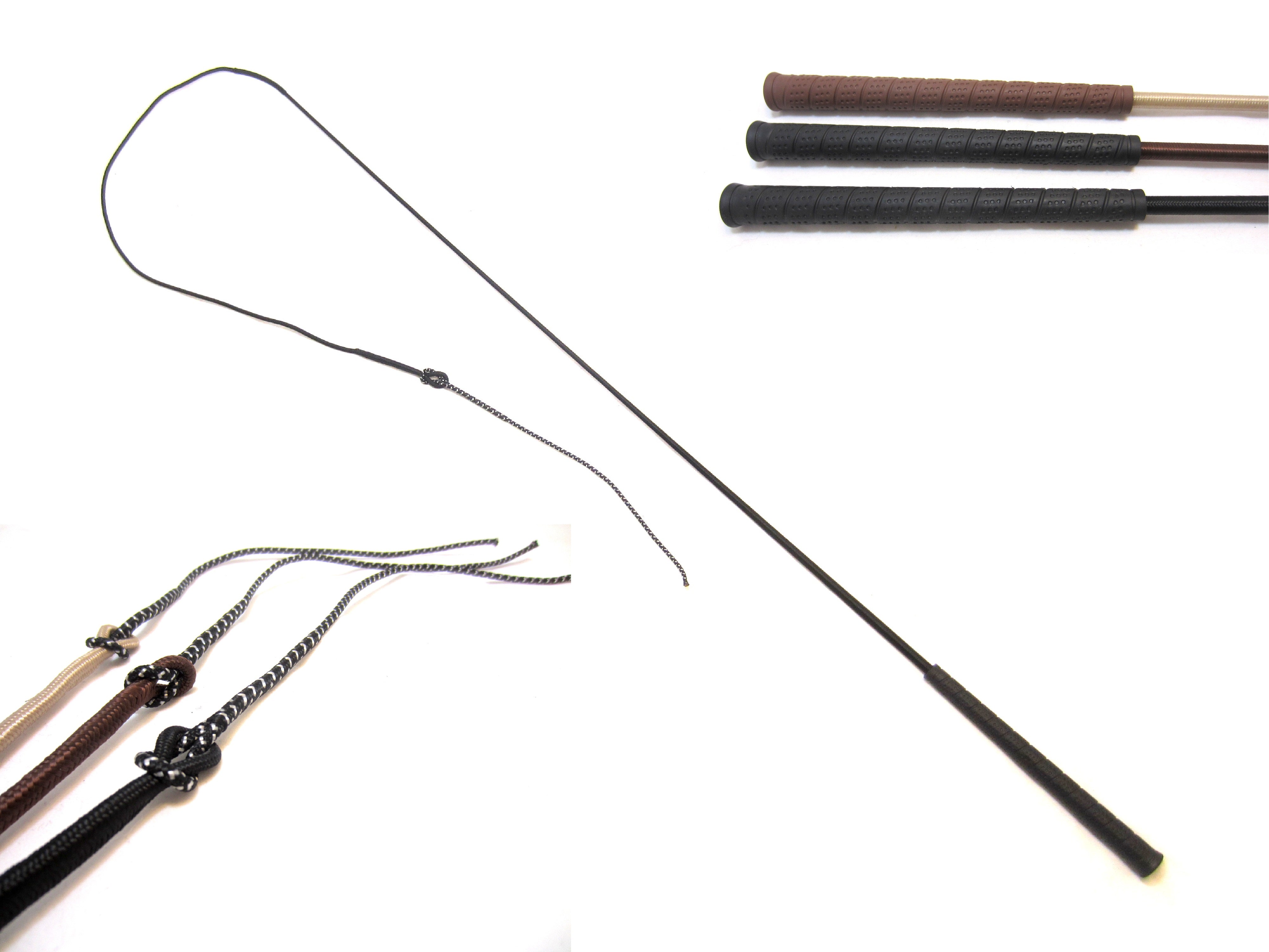 Bogenpeitsche 120 cm oder 100 cm - 3 Farben für Bodenarbeit, Horsemanship, Freiheitsdressur