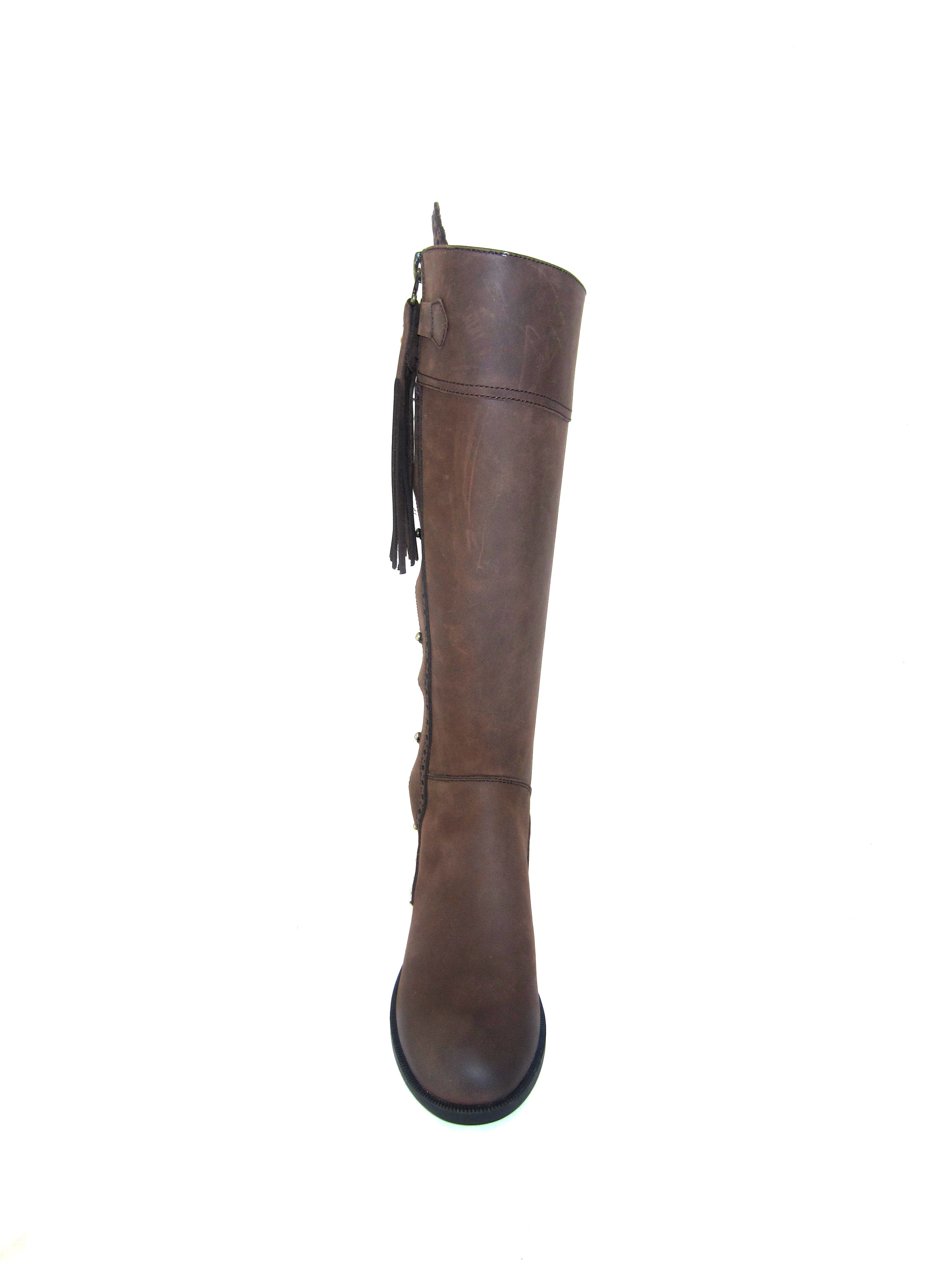 Spanischer Damen Stiefel - echtes Rindsleder - dezent verziert, Fashionstiefel