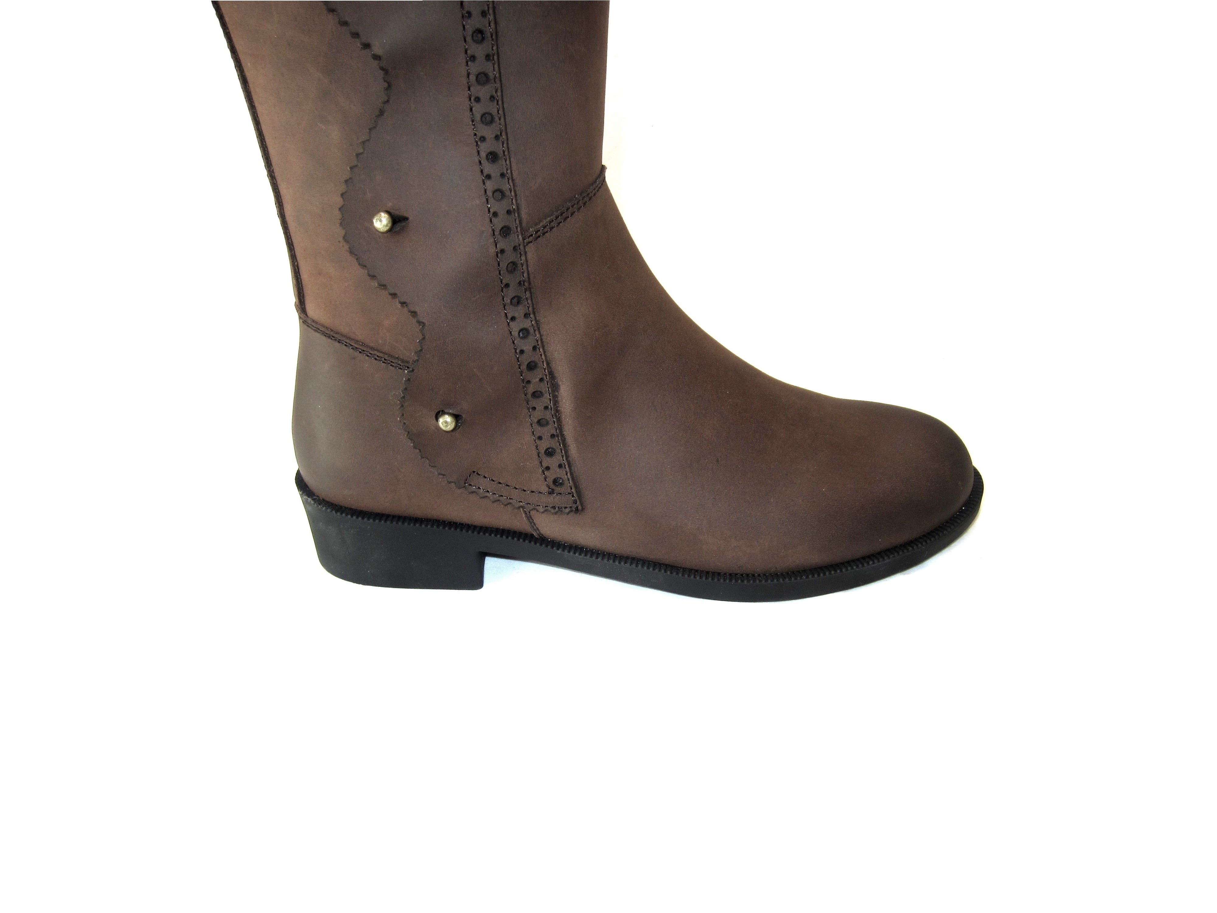 Spanischer Damen Stiefel - echtes Rindsleder - dezent verziert, Fashionstiefel