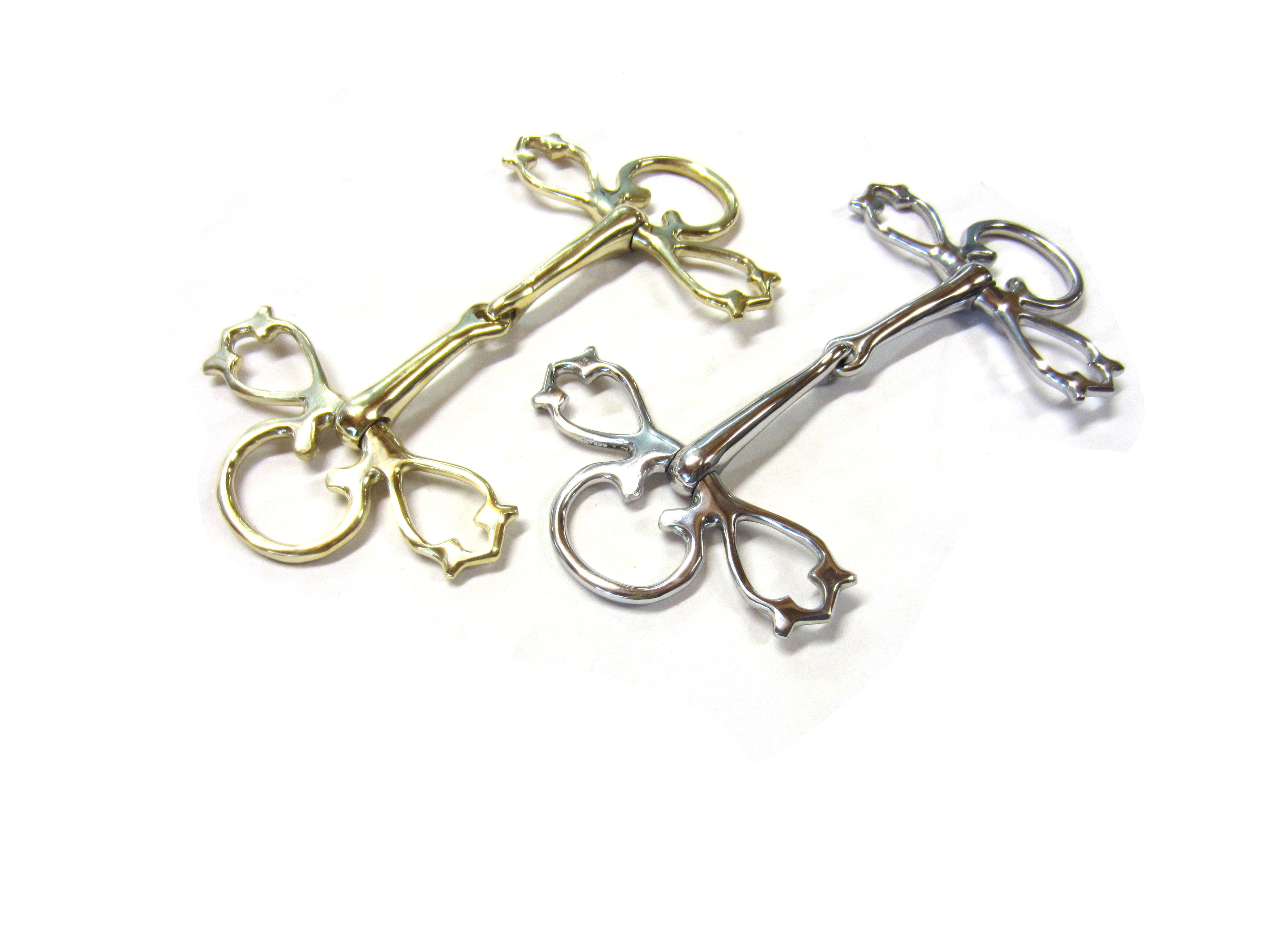 Thigh snaffle - toggle snaffle Baroque Academic - decorated in 2 colors