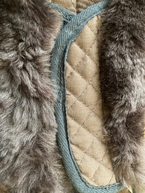 Sangle de lune soft western en cuir d'agneau - Sangle de selle marron amovible - pièces uniques -