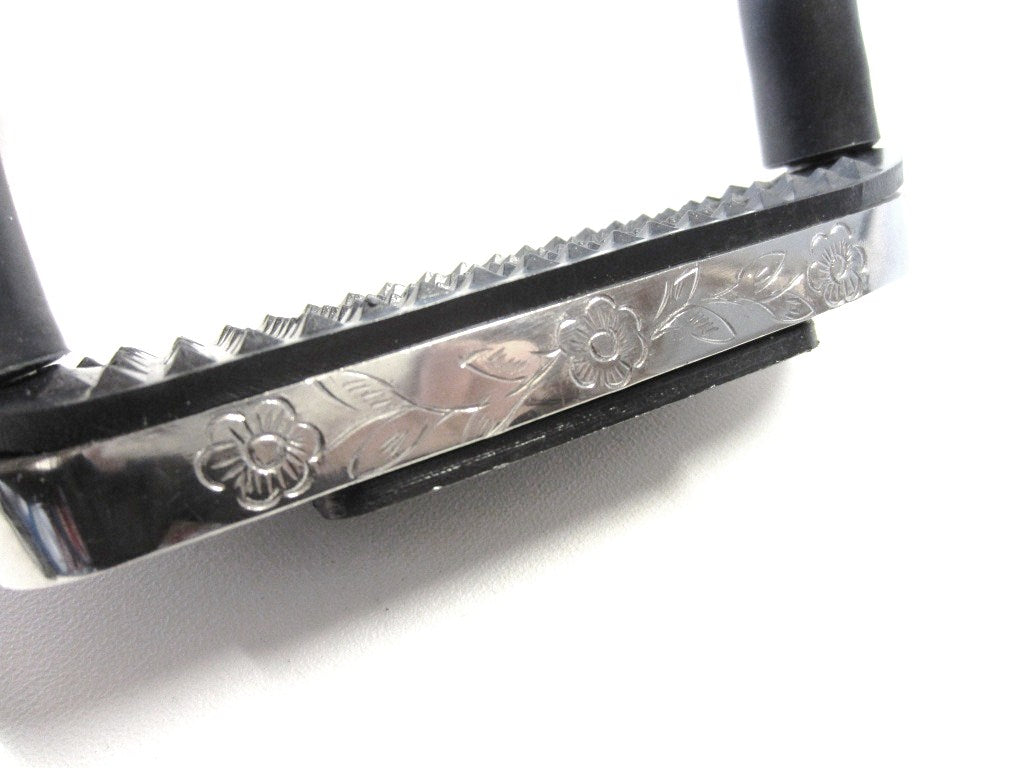 Etriers de sécurité élégants KID avec articulations - argent, décorés pour enfants 1 paire