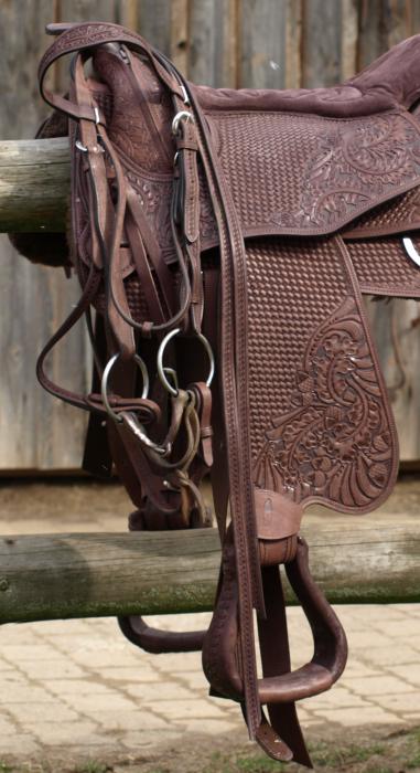 Rênes en Cuir Nubuck "Missoula Nut" Changement Rapide Marron