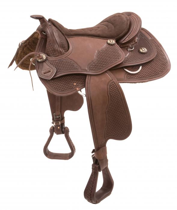 Selle Western Synthétique Sans Arbre - Taille 14-18 Pouces - Universelle Neuve