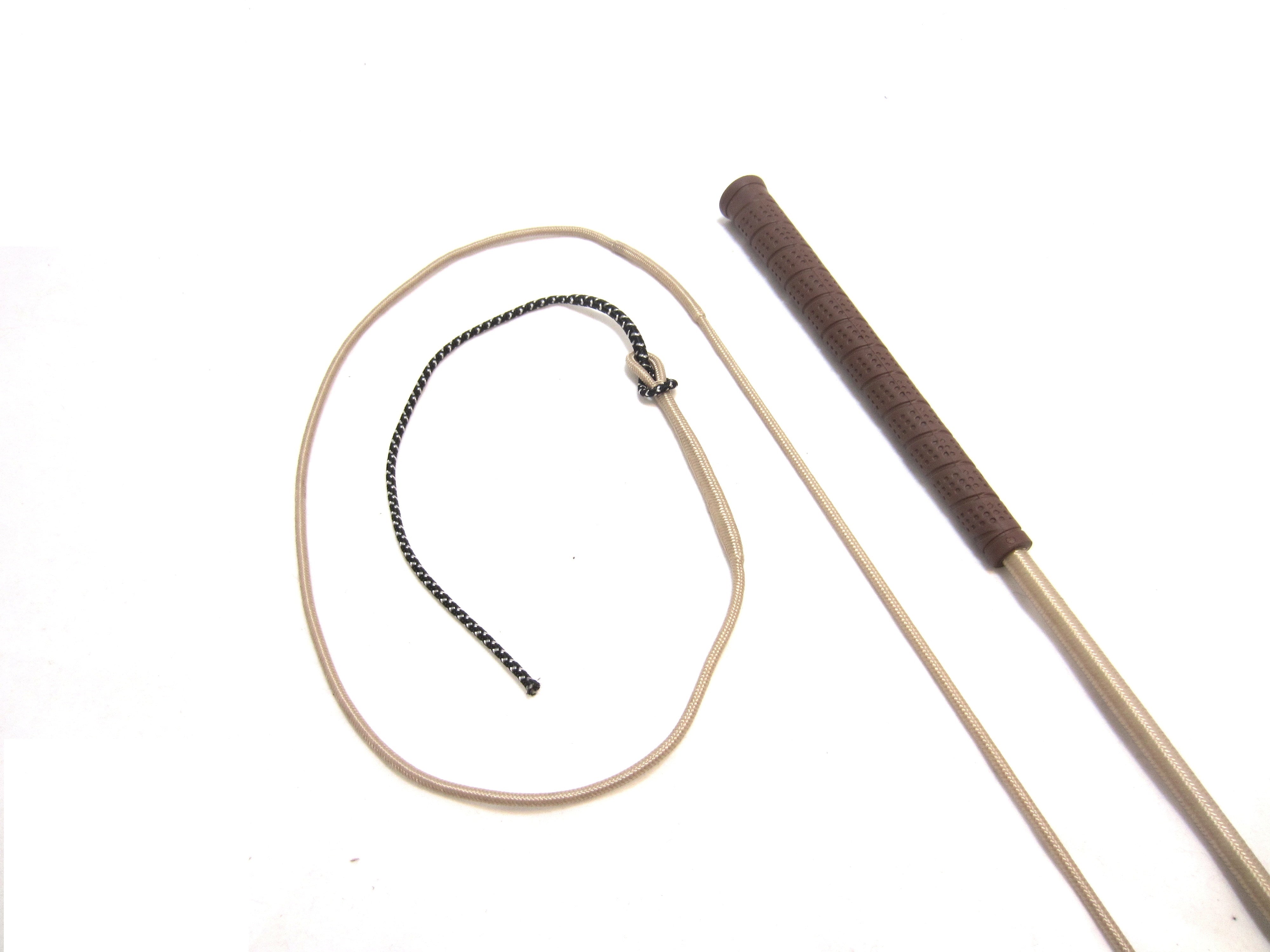 Single piece bow whip 100 cm - beige