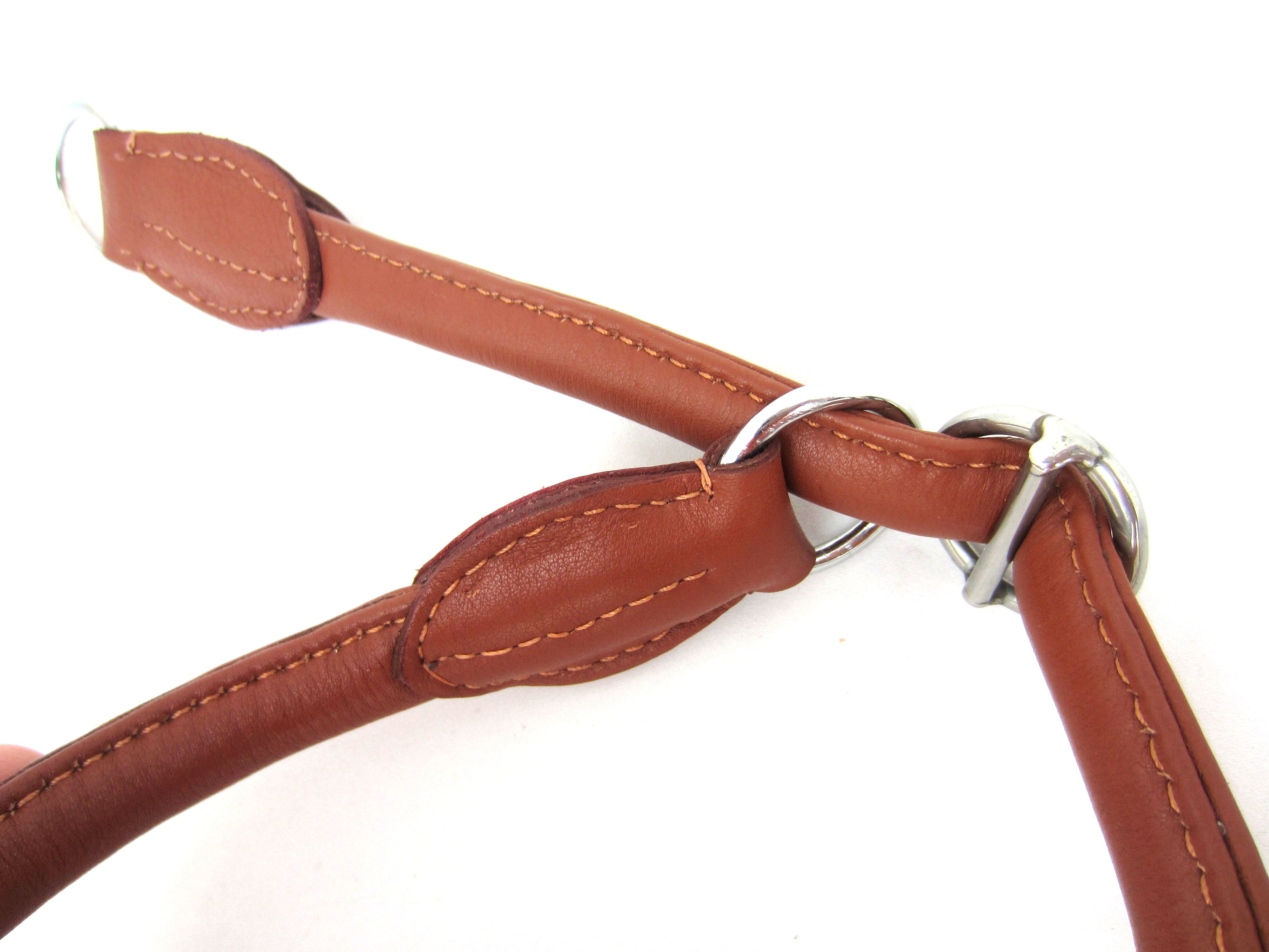 Einzelstücke Leder Hundehalsband rundgenäht mit Zugstopp aus weichem Nappaleder