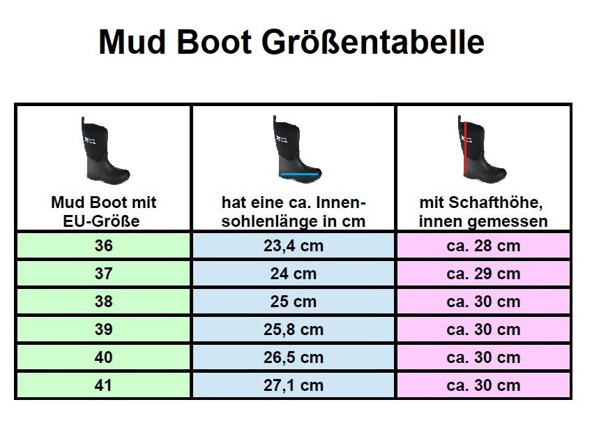 Mud Boot - Neopren Stiefel, Gummistiefel, halbhoch, Rain Boots