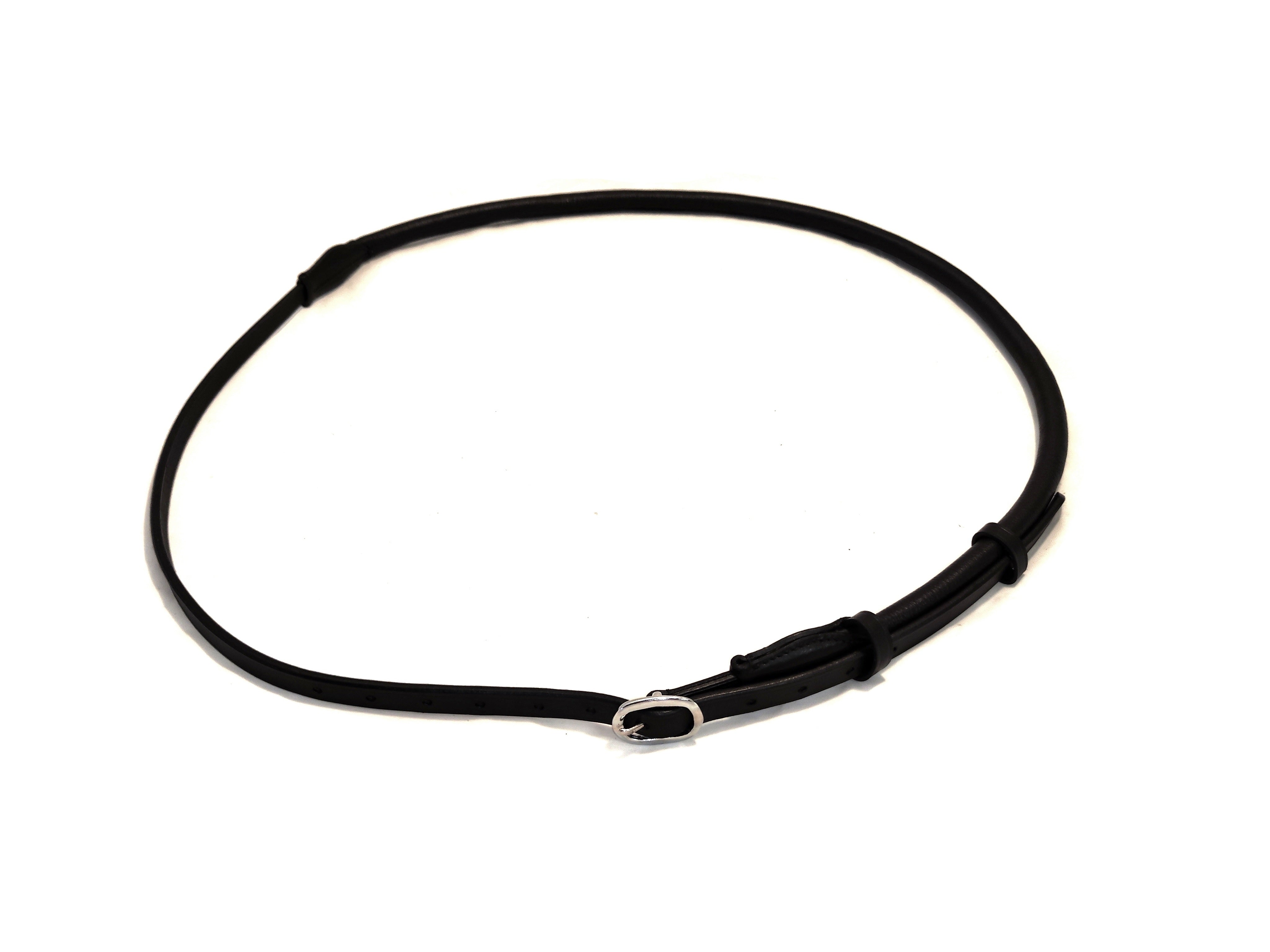 Leather neck ring neck strap "Round" adjustable for horses