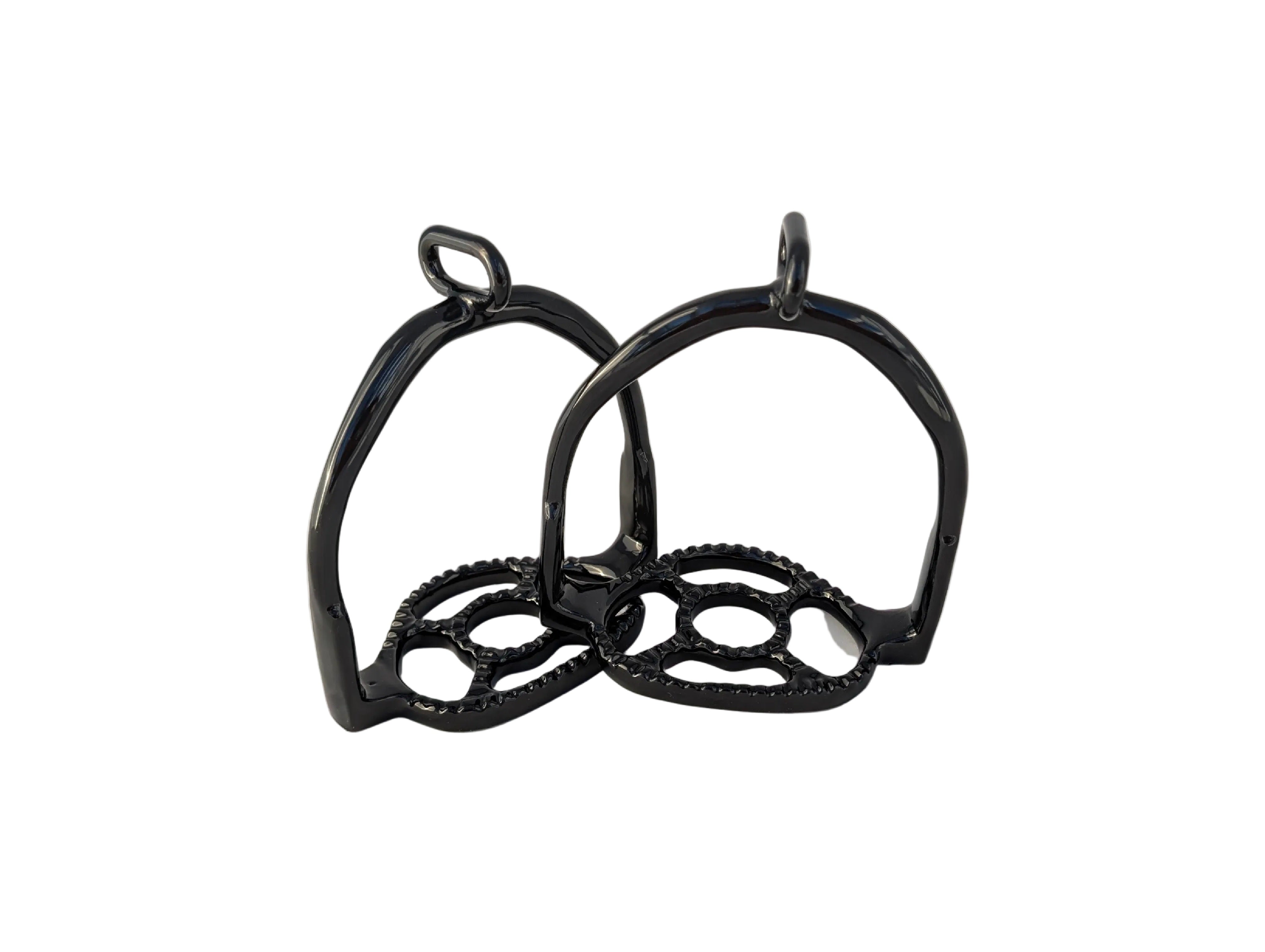 Black Edition  90° Schwarzer portugiesischer barocker Steigbügel