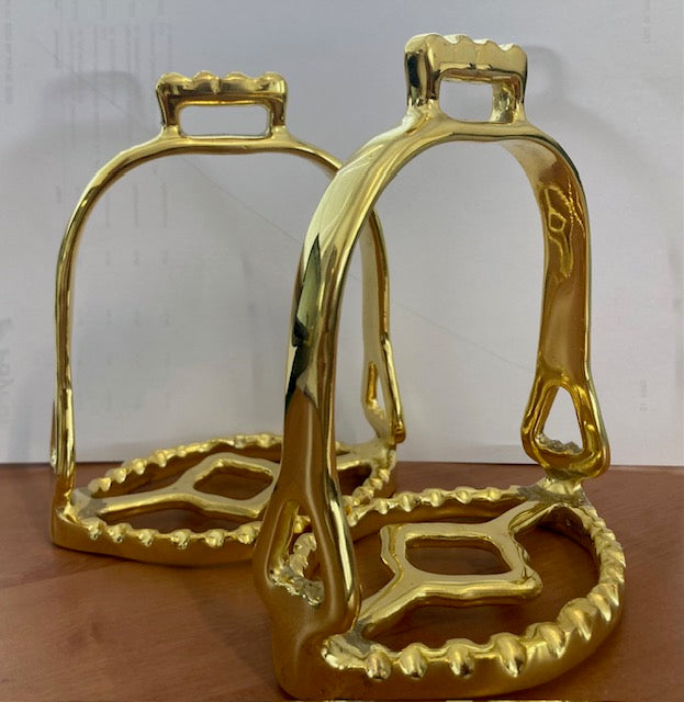 Einzelpaare Abverkauf Edler spanischer barocker Steigbügel Messing - Goldfarben