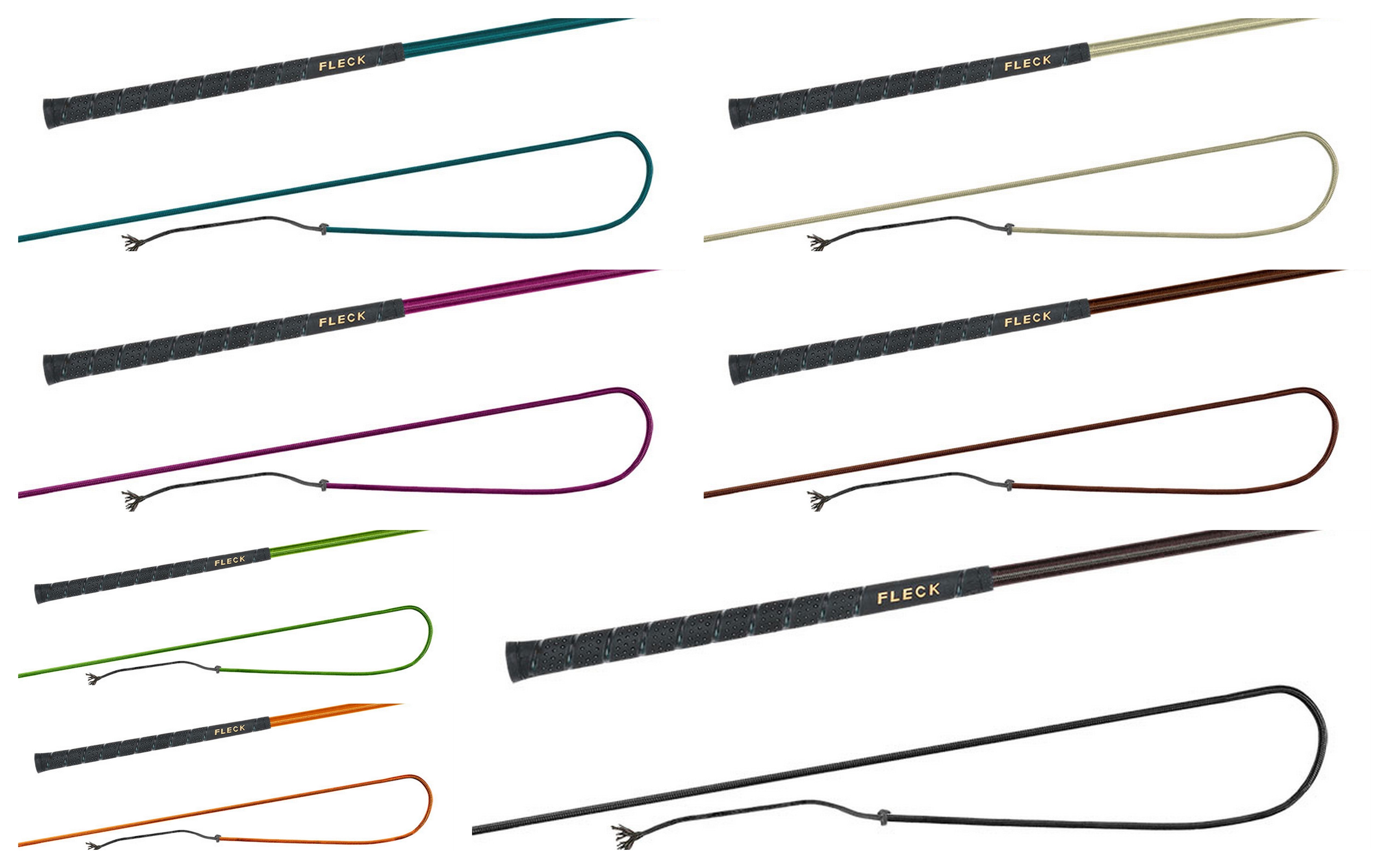 Bow whip 120 cm or 100 cm with Fleck handle