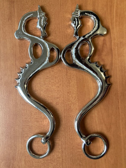 Einzelpaare - B-Ware - Hackamore "Dragon glatt" gold oder silberfarben