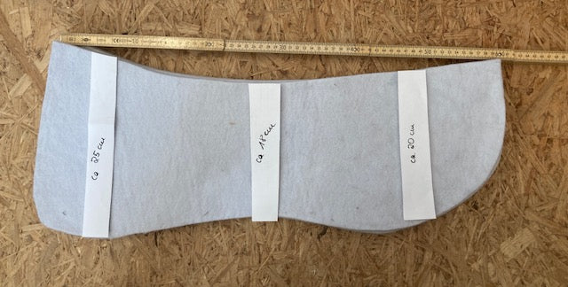 Einzelpaare und Einzelstücke Einlagen oder Zuschnitte für Sattelunterlagen oder Pads, verschiedene Formen und Materialien (Kopie)