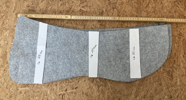 Einzelpaare und Einzelstücke Einlagen oder Zuschnitte für Sattelunterlagen oder Pads, verschiedene Formen und Materialien (Kopie)