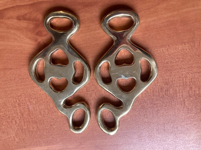 Hackamore "Baroque" doré - couleur laiton, argent ou bruni - 1 paire de pieds décorés - paires simples -