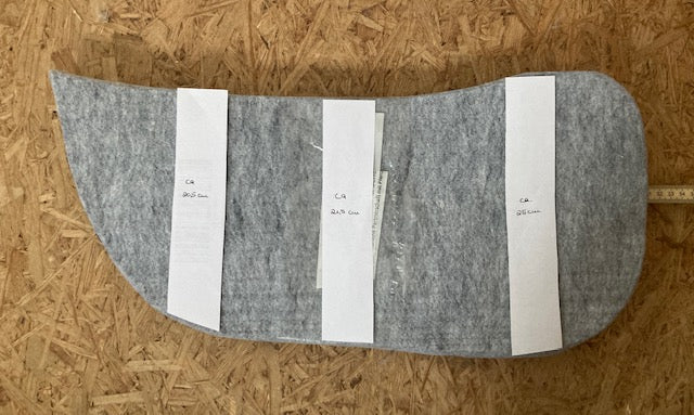 Einzelpaare und Einzelstücke Einlagen oder Zuschnitte für Sattelunterlagen oder Pads, verschiedene Formen und Materialien (Kopie)