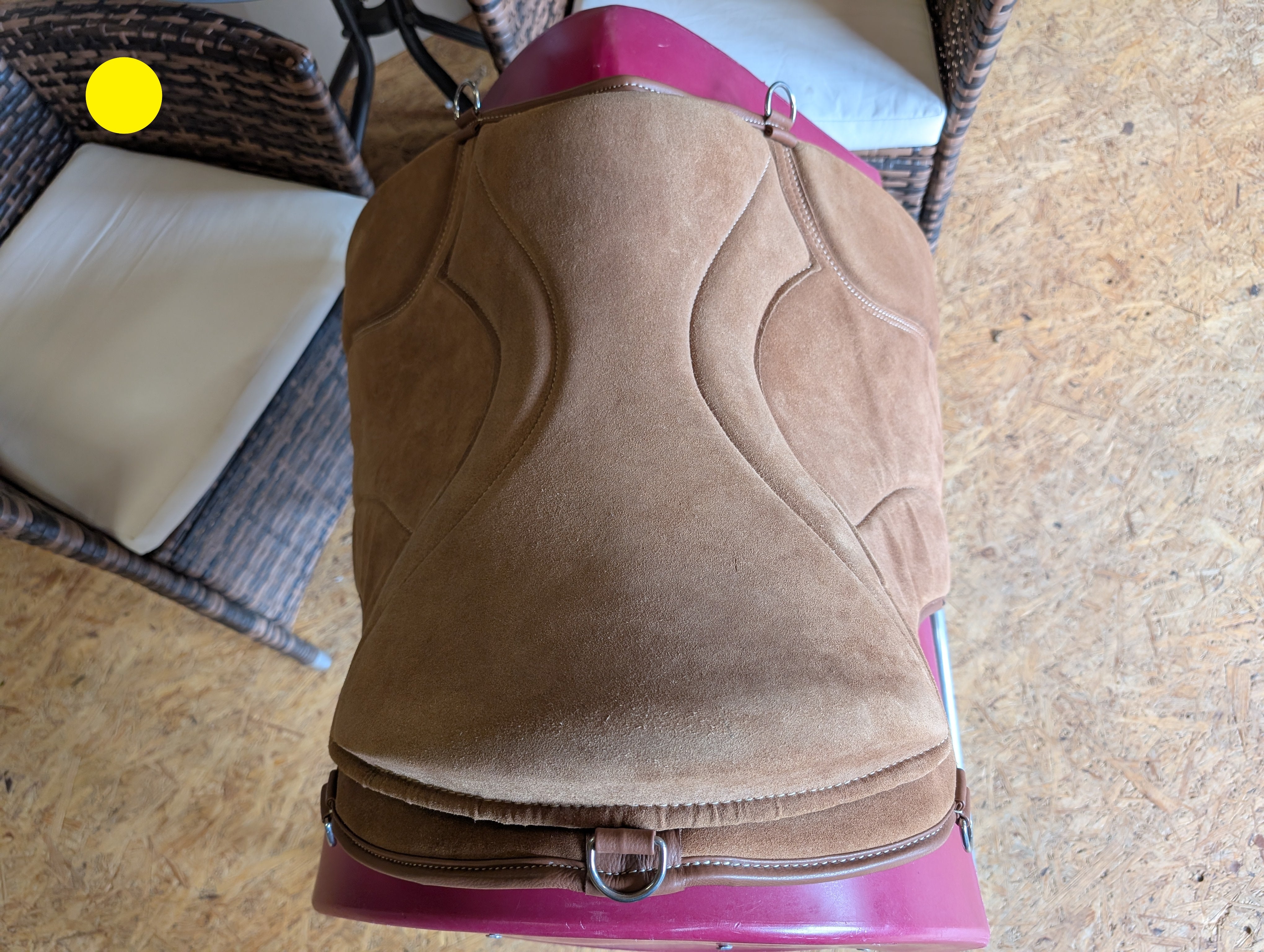 "ALIVIO IMPULSO" SUEDE dressage riding pad - WBS channel - SLIM felt cushion - knee blocks