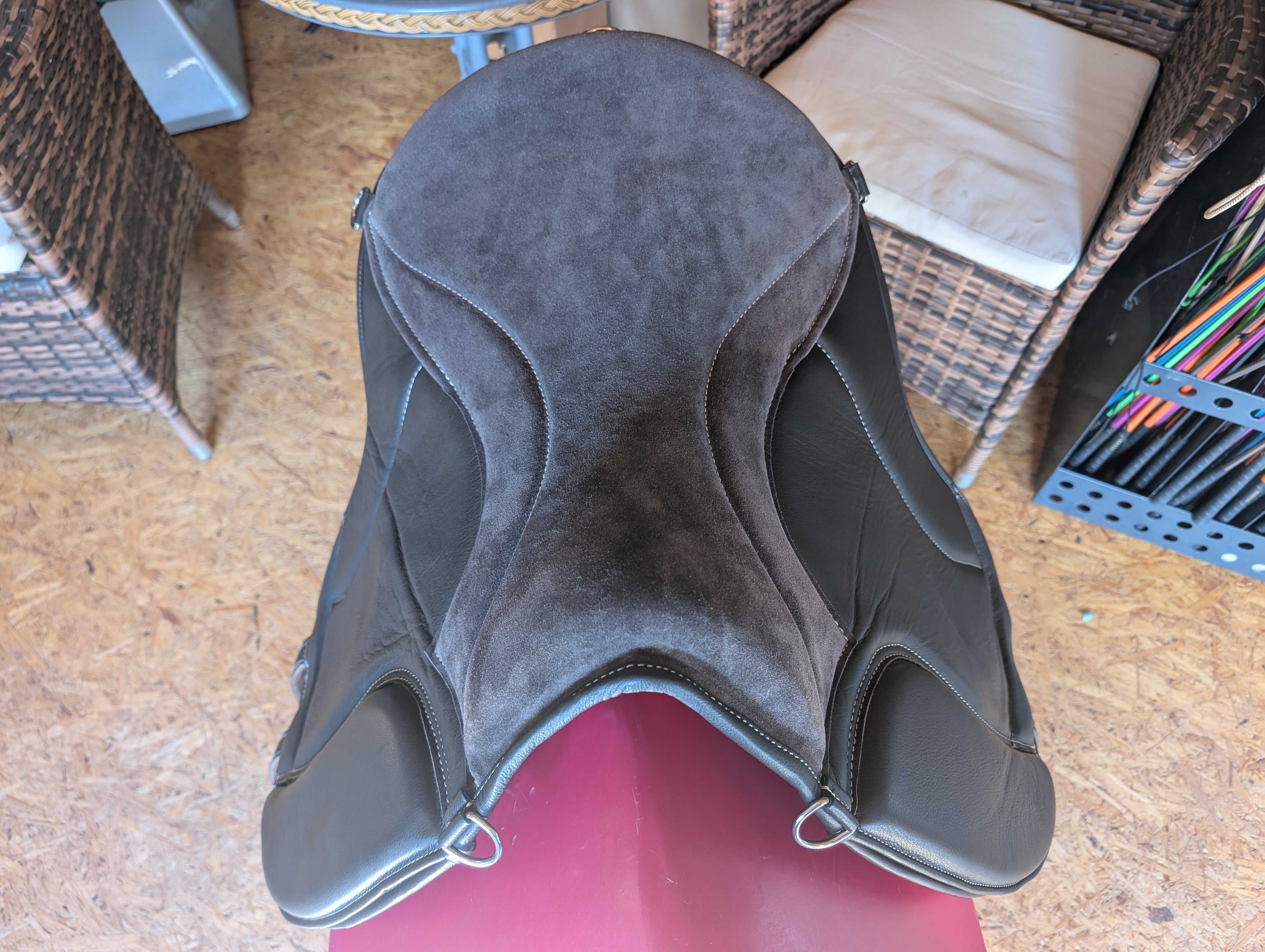 "ALIVIO IMPULSO" NAPPALEDER dressage riding pad - WBS channel - SLIM felt cushion - knee blocks