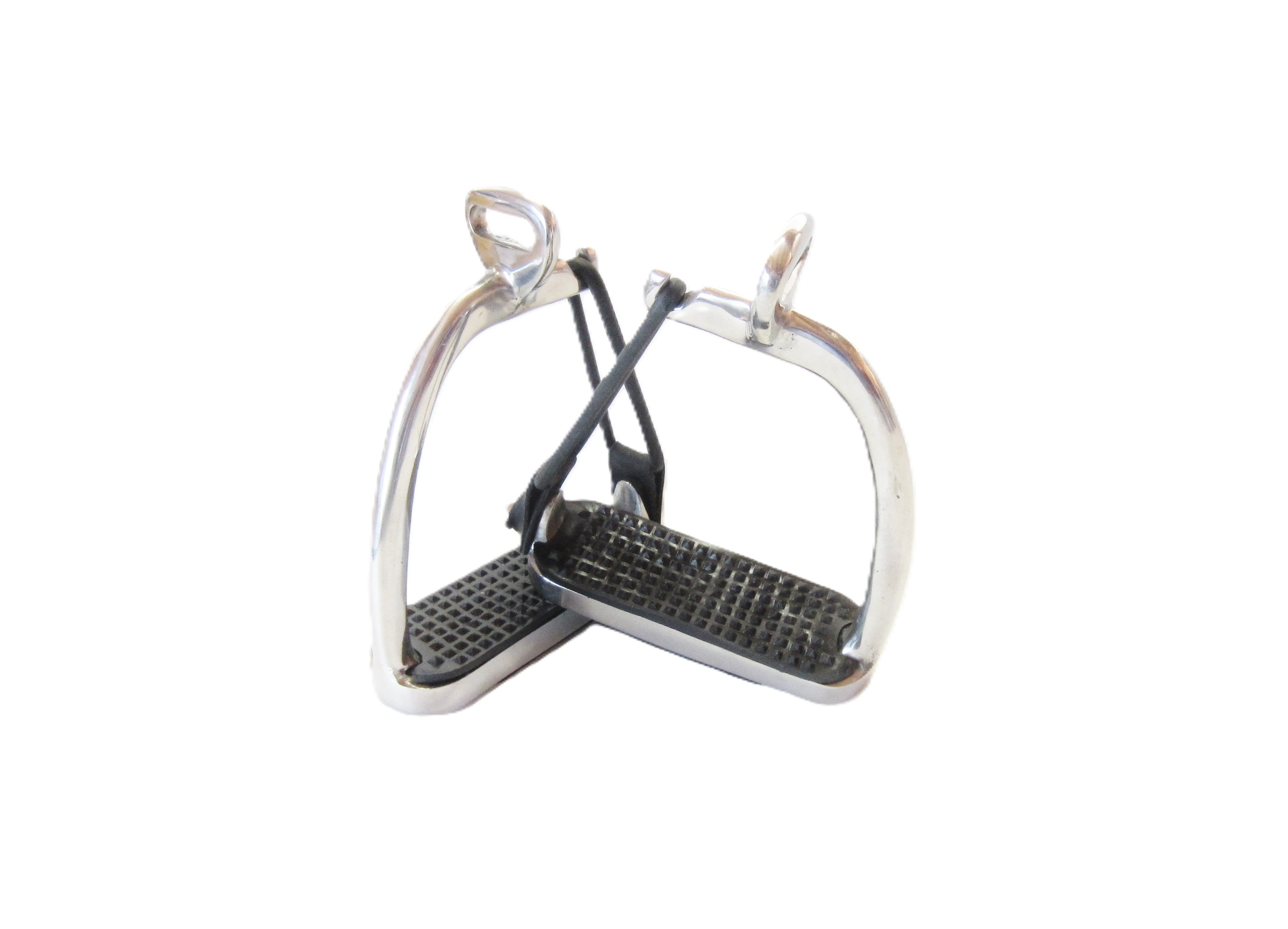 Safety stirrup with elastic band - rotated 90° - silver