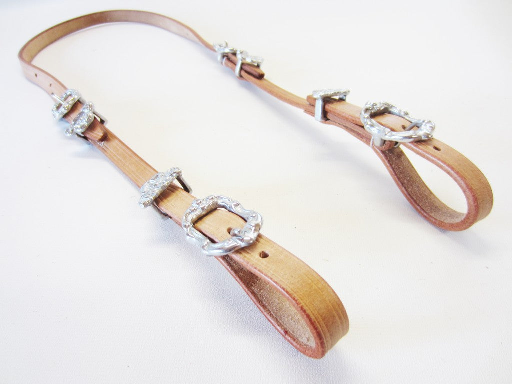 Portuguese - Baroque underlaid bridle "Sencilla", underleg strap, simple hanging neck strap