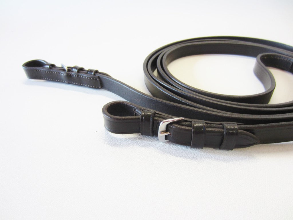 Leather reins, sewn closed, classic design