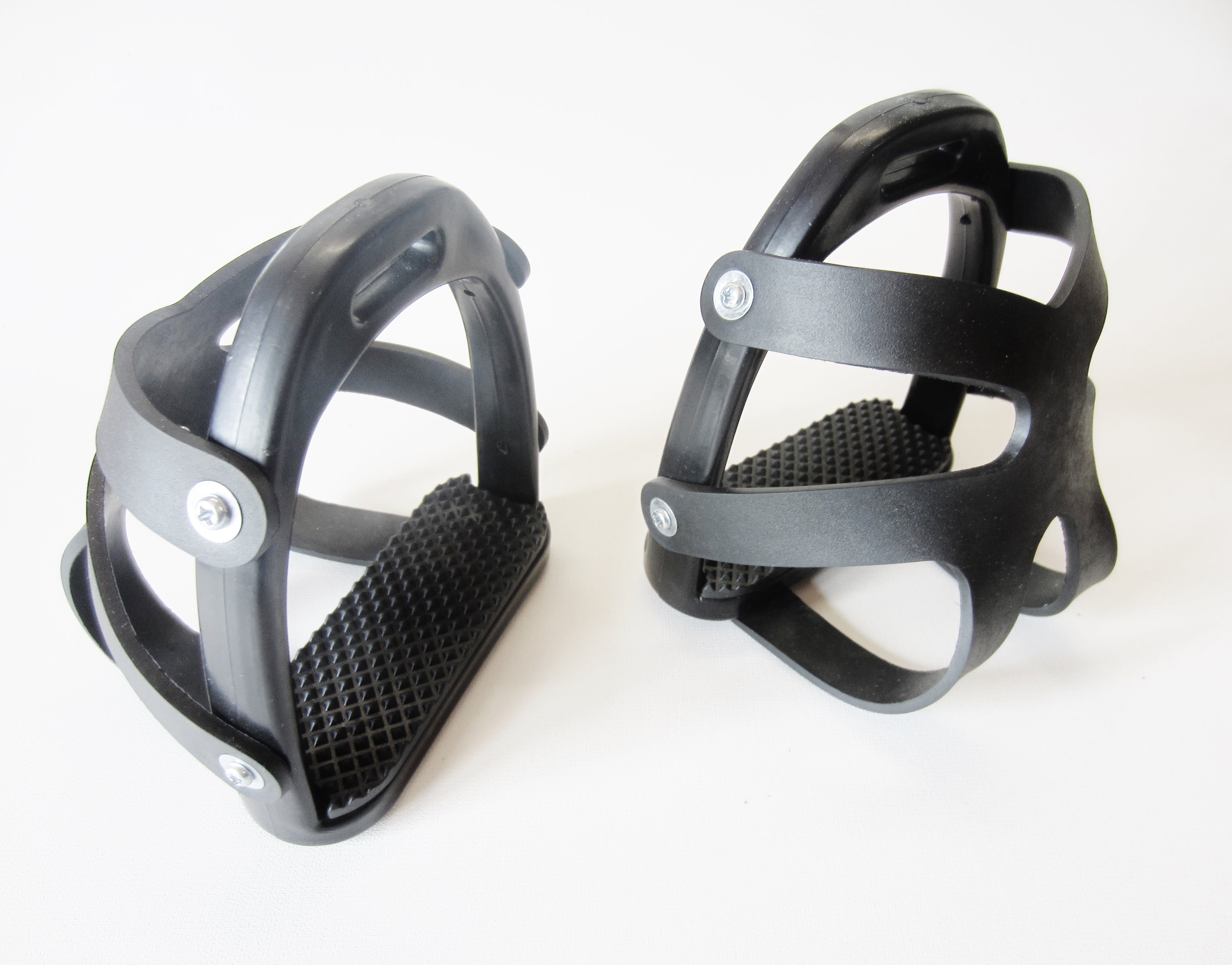 Composite safety stirrups with cage