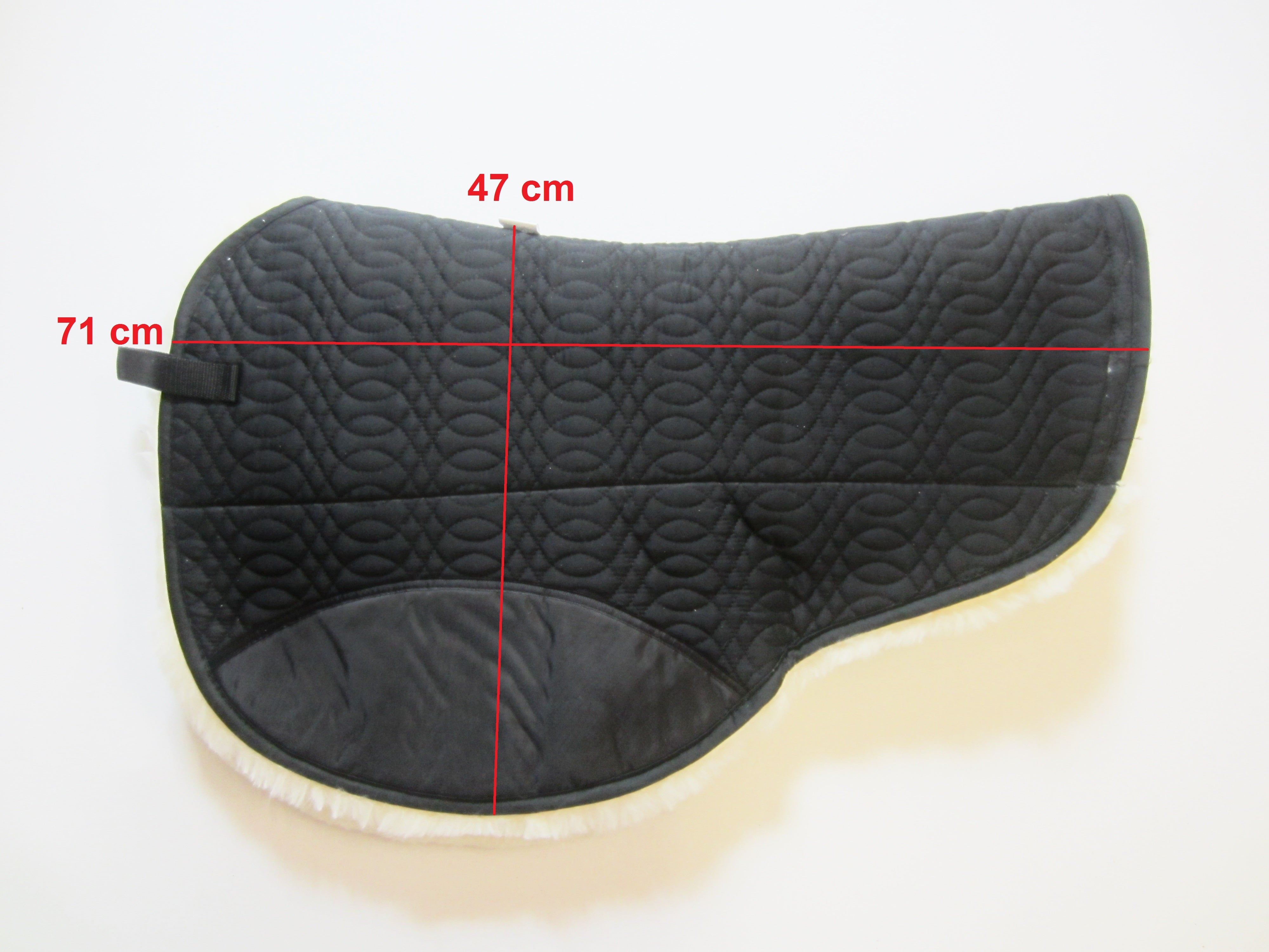 Short western pad, saddle pad with lambskin - special - "round graded"