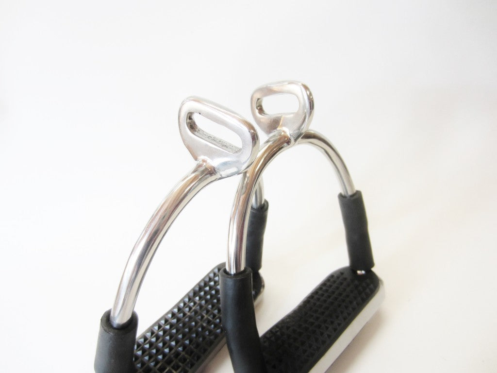 Safety stirrups with joints - silver - rotated 90°