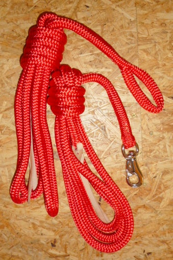 Corde de travail / corde de travail au sol / corde à anneaux, rouge