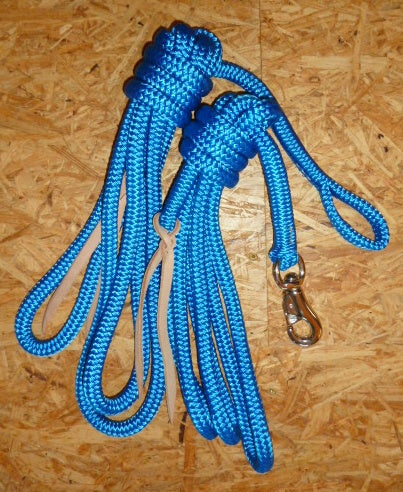 Corde de travail / corde de travail au sol / corde à anneaux, bleue