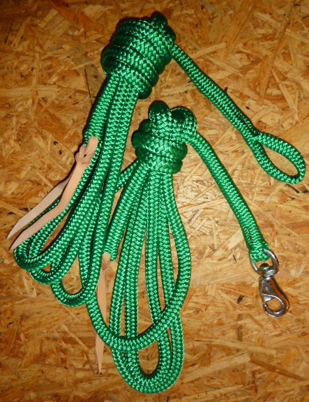Corde de travail / corde de travail au sol / corde à anneaux, verte