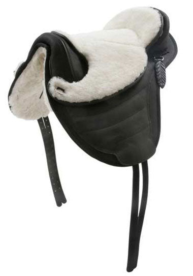 Sheepskin seat cover for Cheyenne saddle